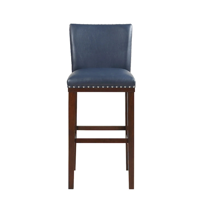 Tabouret de bar en bois et similicuir