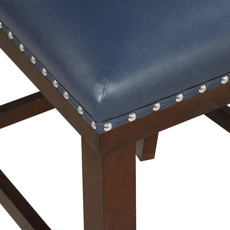 Tabouret de bar en bois et similicuir