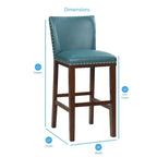 Tabouret de bar en bois et similicuir