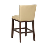 Tabouret de bar en bois et similicuir