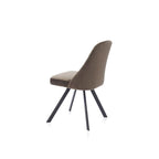 Chaise de salle à manger capitonnée en tissu à losanges, style moderne du milieu du siècle
