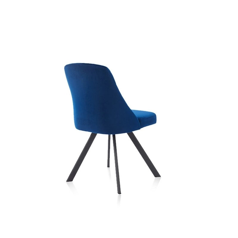 Chaise de salle à manger capitonnée en tissu à losanges, style moderne du milieu du siècle