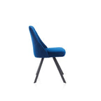 Chaise de salle à manger capitonnée en tissu à losanges, style moderne du milieu du siècle
