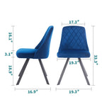 Chaise de salle à manger capitonnée en tissu à losanges, style moderne du milieu du siècle