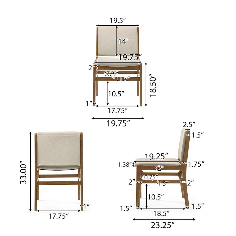 Chaise de salle à manger capitonnée