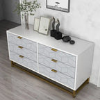 Commode 6 tiroirs, avec pieds en métal