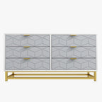 Commode 6 tiroirs, avec pieds en métal