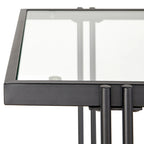 Table basse en métal et verre
