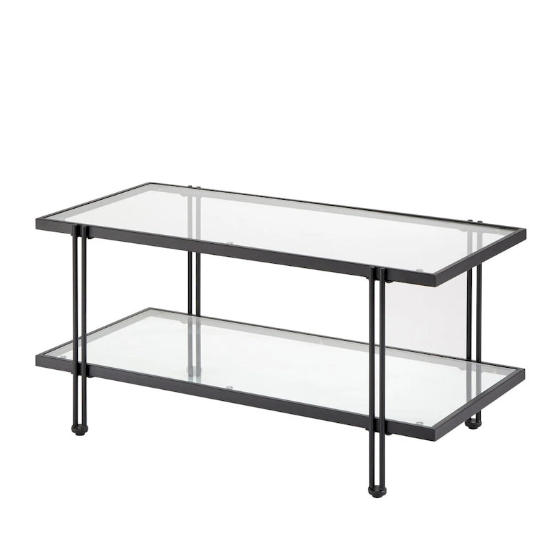 Table basse en métal et verre