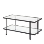 Table basse en métal et verre