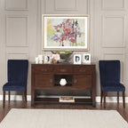 Chaise de salle à manger Parsons en velours bleu marine classique