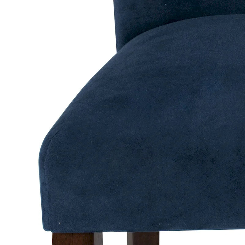Chaise de salle à manger Parsons en velours bleu marine classique