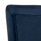 Chaise de salle à manger Parsons en velours bleu marine classique