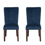 Chaise de salle à manger Parsons en velours bleu marine classique