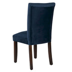 Chaise de salle à manger Parsons en velours bleu marine classique