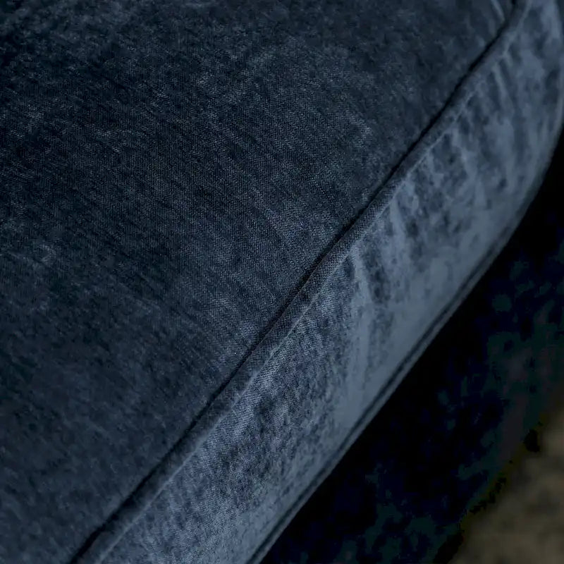 Sectionnel contemporain en chenille bleu marine