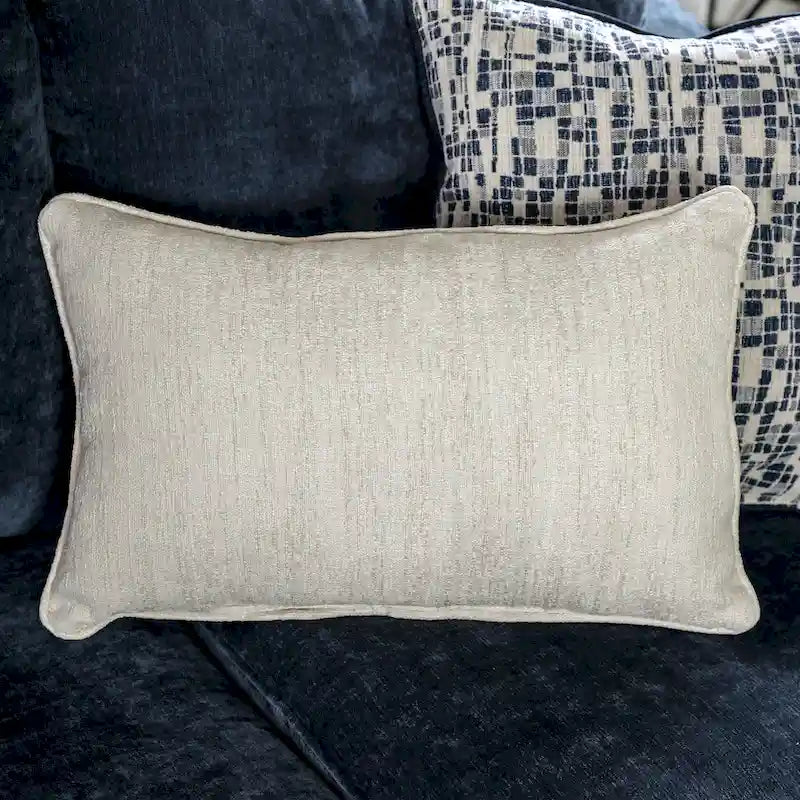 Sectionnel contemporain en chenille bleu marine