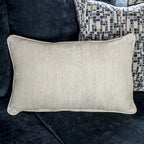 Sectionnel contemporain en chenille bleu marine