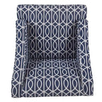 Fauteuil d'appoint avec motif treillis bleu