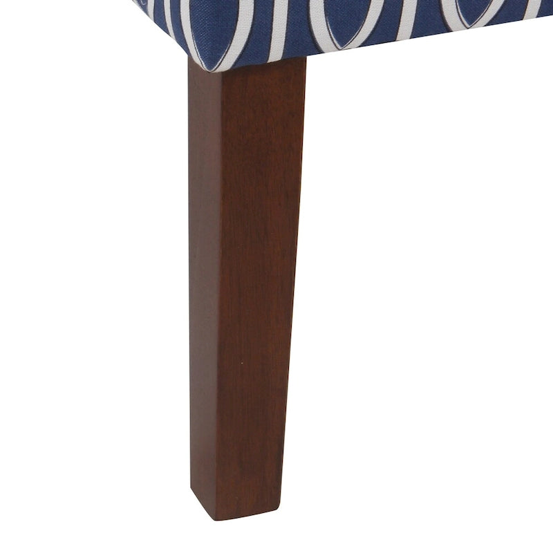 Fauteuil d'appoint avec motif treillis bleu