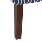 Fauteuil d'appoint avec motif treillis bleu