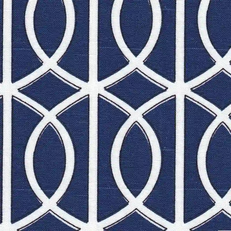 Fauteuil d'appoint avec motif treillis bleu