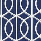 Fauteuil d'appoint avec motif treillis bleu
