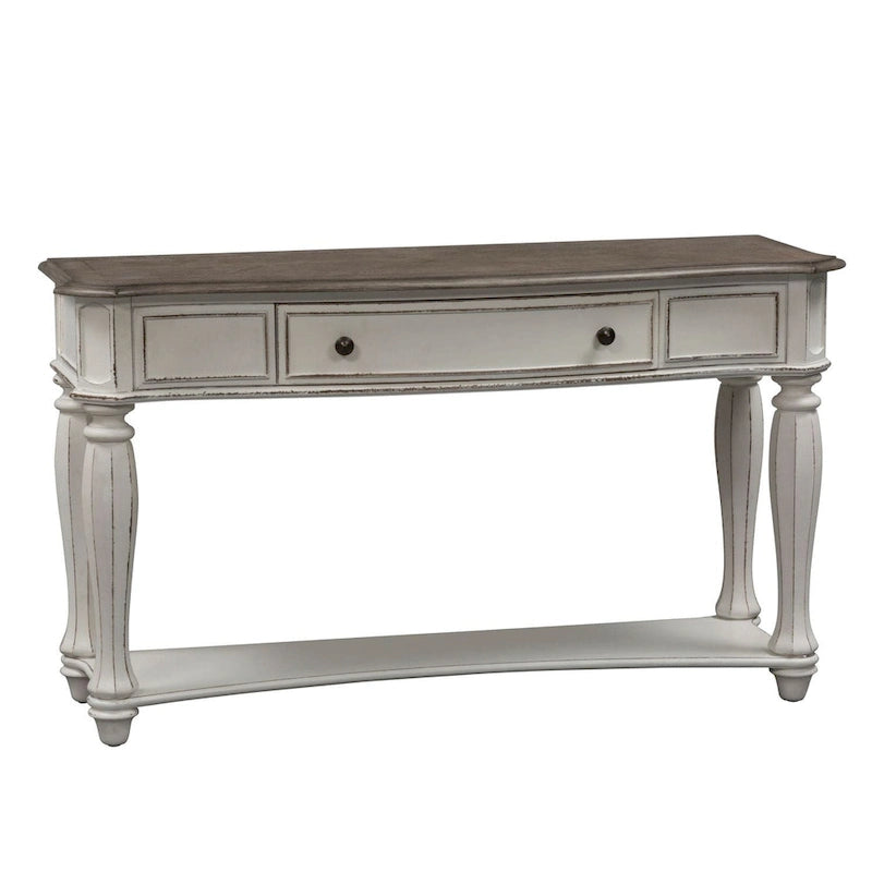 Console d'appoint de couleur blanc antique
