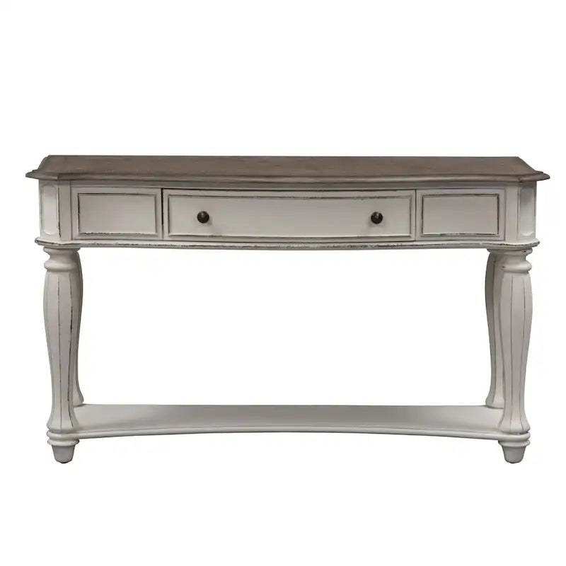 Console d'appoint de couleur blanc antique