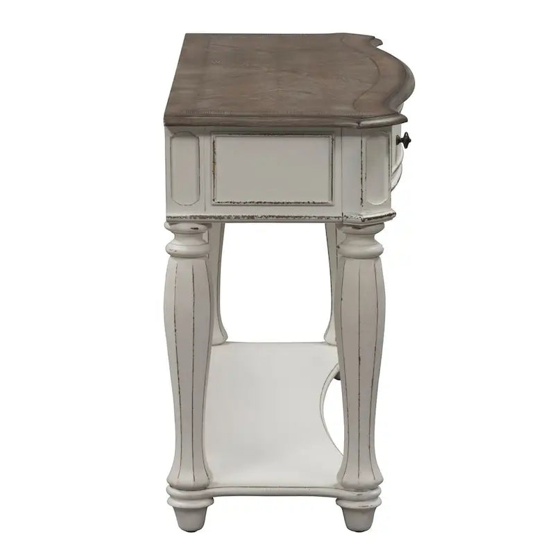 Console d'appoint de couleur blanc antique