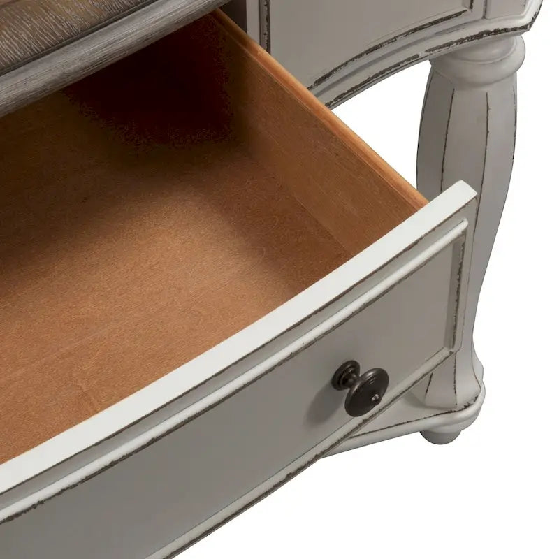 Console d'appoint de couleur blanc antique