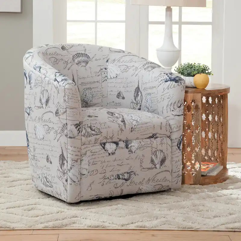 Fauteuil pivotant avec accoudoirs arrondis