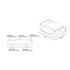 Table basse réglable relevable industrielle de 47 pouces