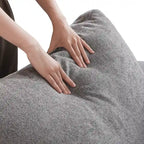 Canapé d'angle rembourré en duvet en forme de U de 160 cm, 4 places avec 2 poufs