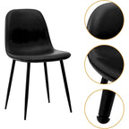 Chaise de salle à manger moderne capitonnée en similicuir