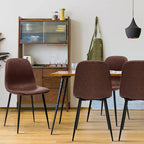 Chaise de salle à manger moderne capitonnée en similicuir