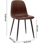 Chaise de salle à manger moderne capitonnée en similicuir