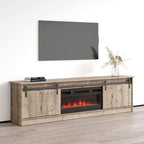 Meuble TV avec cheminée moderne