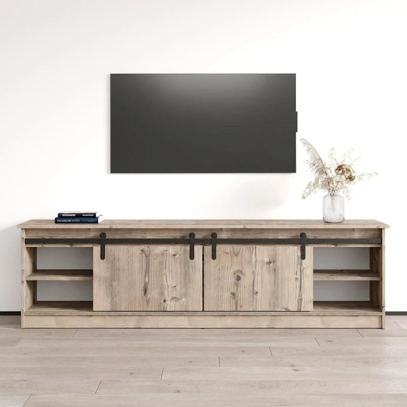 Meuble TV avec cheminée moderne