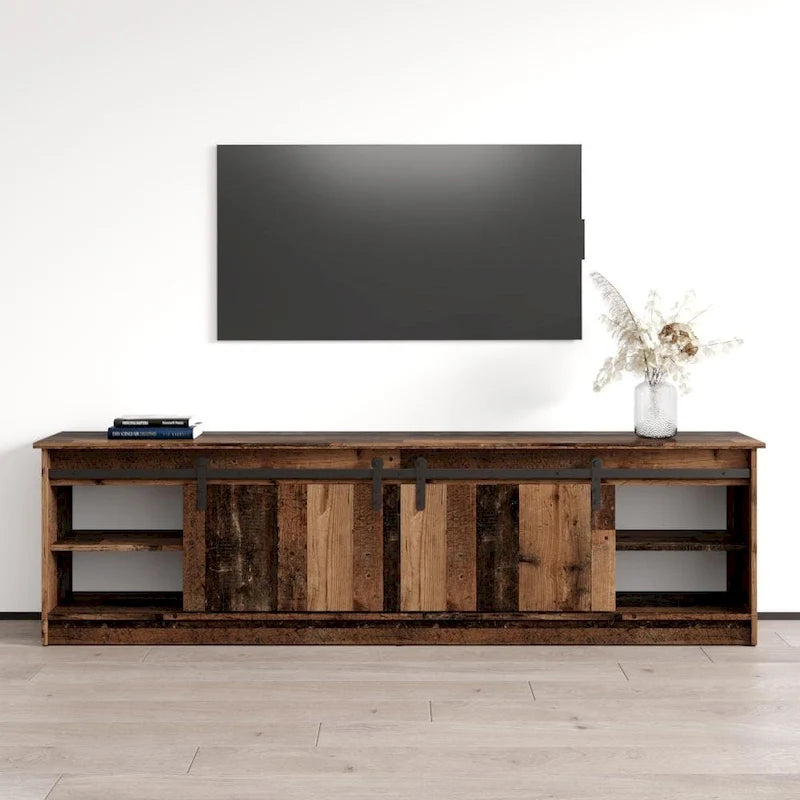 Meuble TV avec cheminée moderne