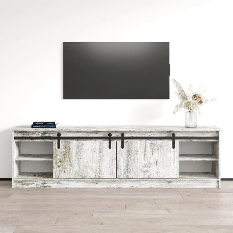 Meuble TV avec cheminée moderne