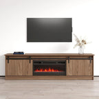 Meuble TV avec cheminée moderne
