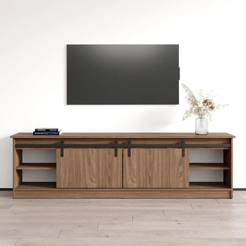 Meuble TV avec cheminée moderne