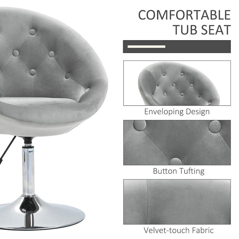 Fauteuil pivotant moderne réglable en hauteur