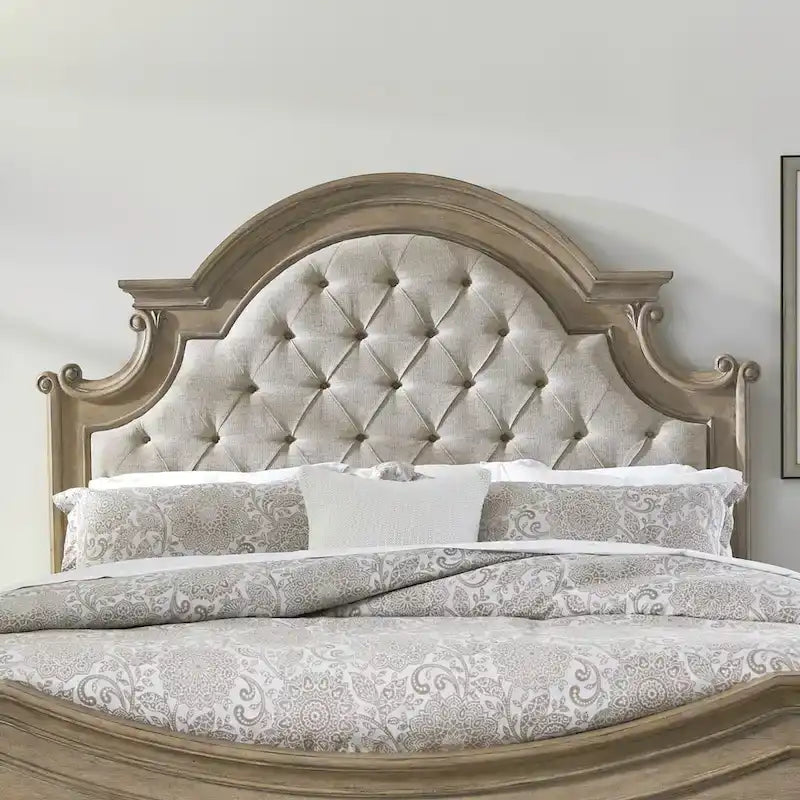 Tête de lit capitonnée de lit Queen