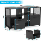 Grands classeurs latéraux Armoire de classement mobile pour bureau à domicile