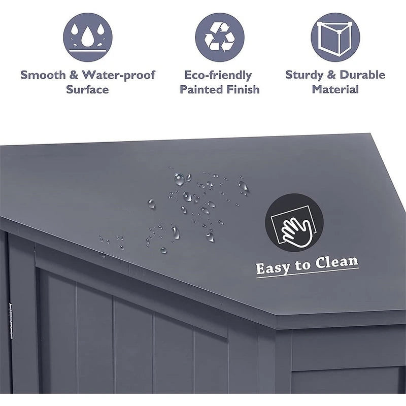 Meuble de rangement de salle de bain avec étagères réglables, Armoire d'angle sur pied avec porte unique, Meuble de sol autonome