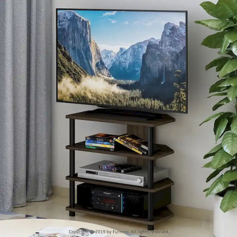 Meuble TV compact à 4 niveaux et montage facile