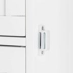 Meuble de rangement de salle de bain à porte unique avec 4 tiroirs Blanc