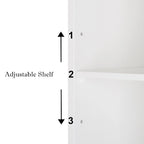 Meuble de rangement de salle de bain à porte unique avec 4 tiroirs Blanc